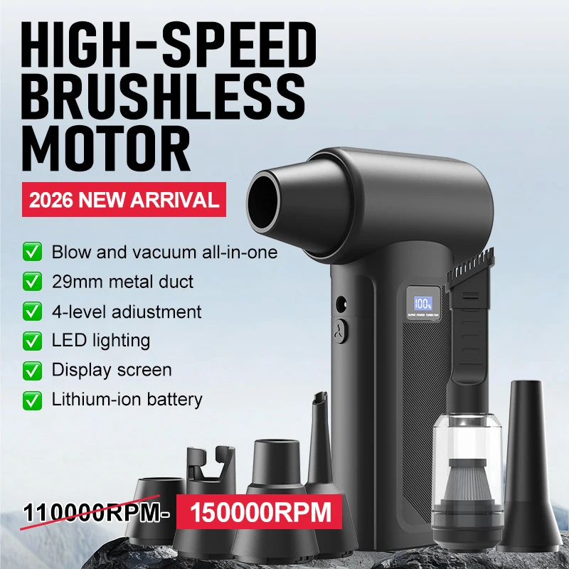 Home Automation Industry - Bezprzewodowy wentylator turbo 150000RPM, przenośny mini